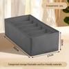 Caja de Almacenamiento Plegable con Compartimentos de Tela Cremallera Duradera Organizador de Armario Para Calcetines Ropa Interior Lencería