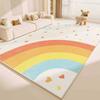 VIKAMA Cartoon Rainbow Carpet, Anti-Slip And Stain-Resistant Bedroom Decoration Carpet, Living Room Floor Mat, Home Decoration