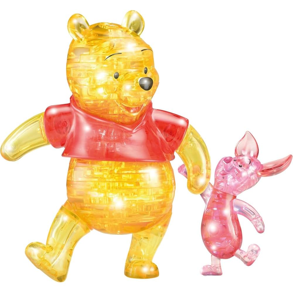 

Hanayama Crystal Gallery Disney Winnie the Pooh & Piglet 3D Puzzle Colorful Decorative Figure for Ages 7 and Up