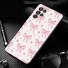 Phone Case For Samsung Galaxy S26 S25 S24 S23 S22 Ultra S23 S22 S25 Plus S24FE S23FE S26Edge Cute Pink Heart Bow
