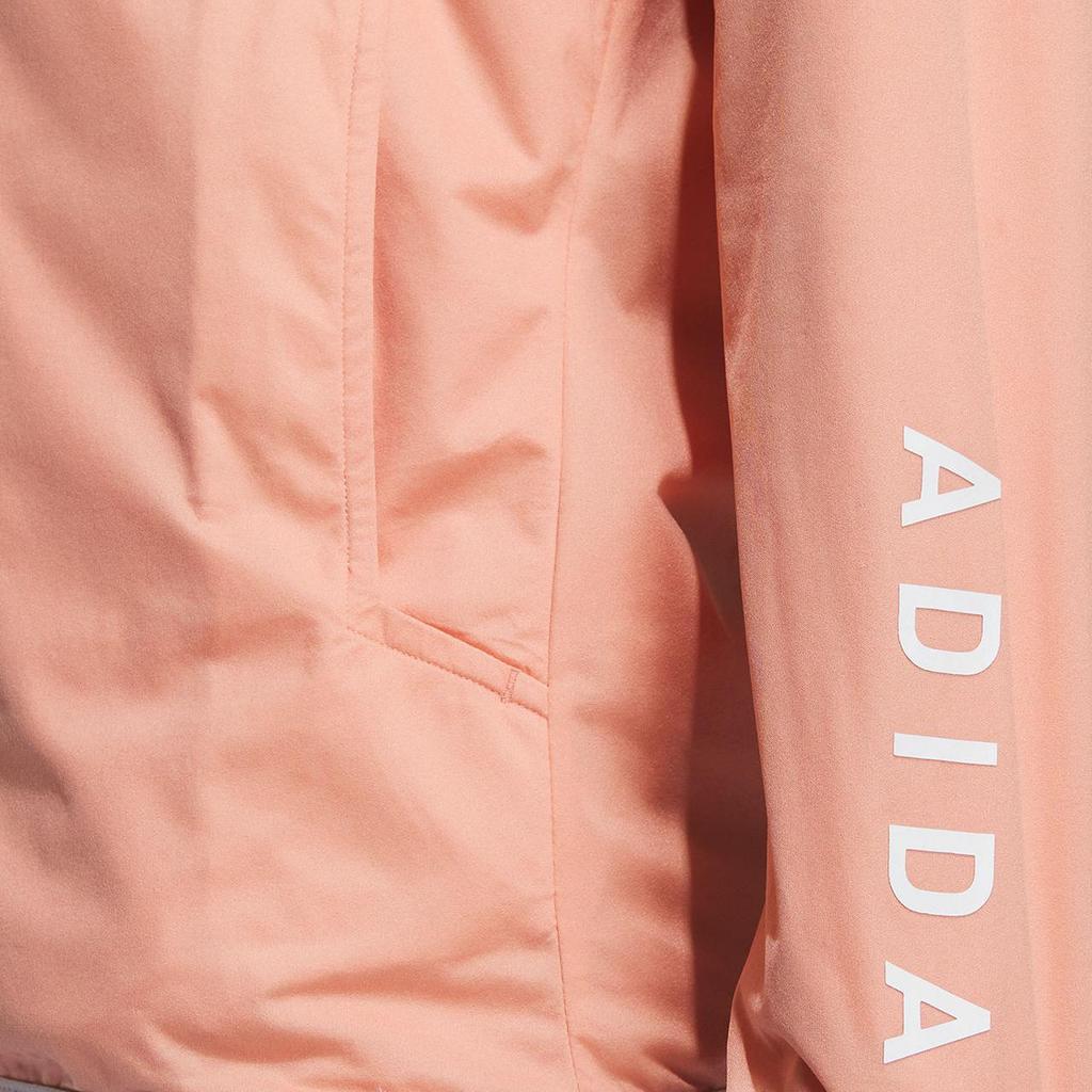 Adidas Wind.Rdy Long Sleeve Jacket With Letter Logo Print Golf Sports Hooded Coat Women Jacket Pink Brown HY0849