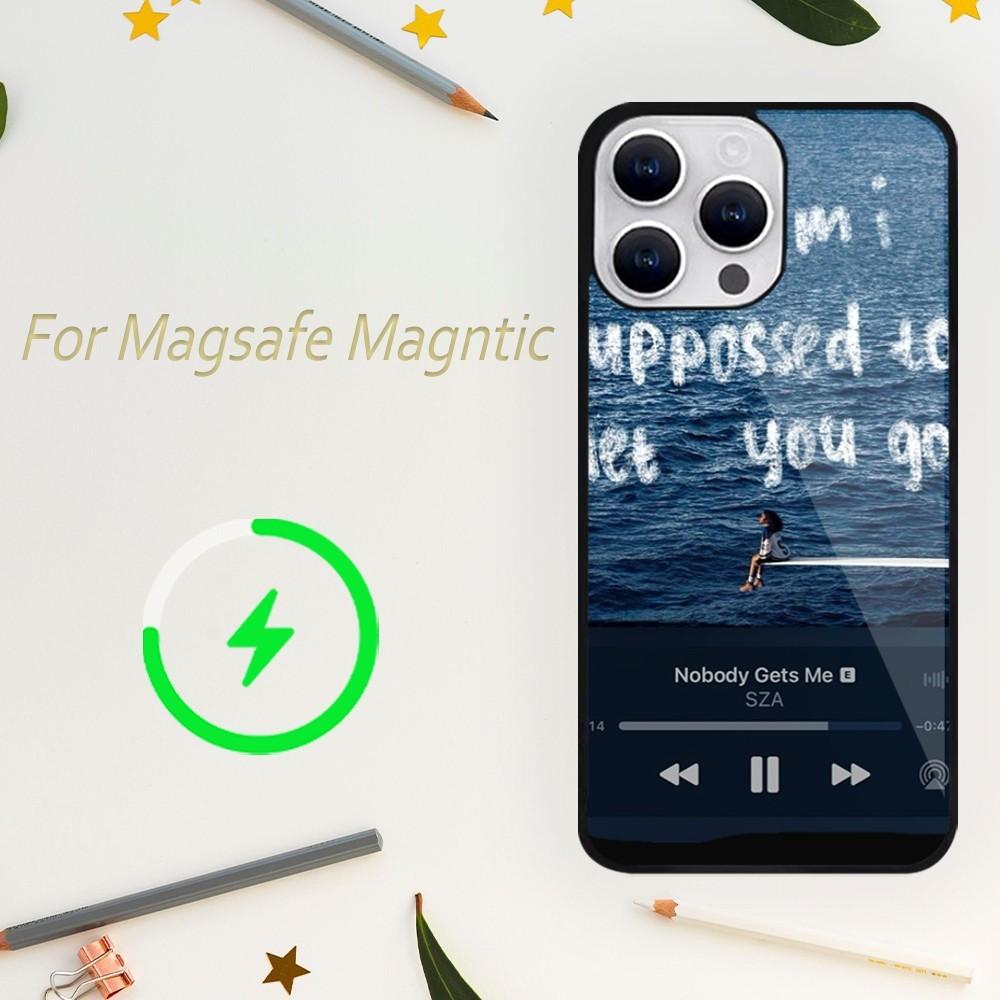 

Чехол для телефона Sza Singer SOS для iPhone 15 14 13 12 11 Plus Pro Max Magsafe Магнитная Беспроводная Зарядка iPhone12promax