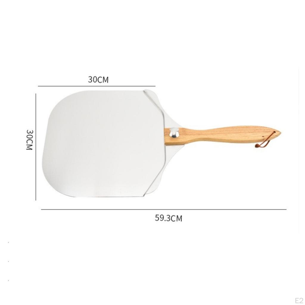 Lightweight Pizza Peel with Wood Handle | SpaceSaving Foldable Design, Aluminum