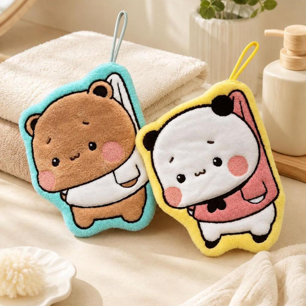 Cute Cartoon Quick-Dry Absorbent Hand Towel for Bathroom & Kitchen
