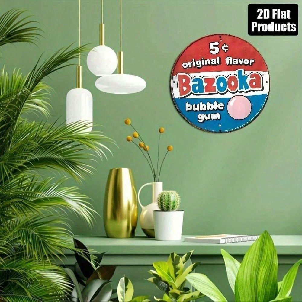 Vintage Metal Tin Sign 8 Inch Round Wall Art Retro Home Bar Cafe Decor Aluminum