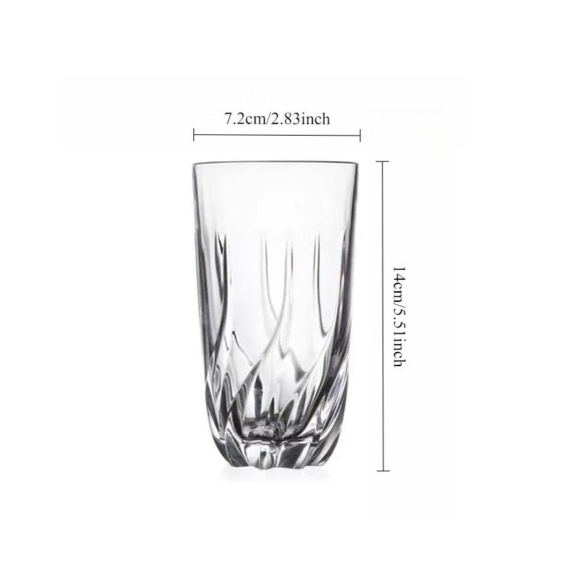 320ml/370ml Kaltgetränkebecher Luxus-Weingläser Geschnitztes Cocktailglas Transparente Trinkgläser Whiskeyglas Bar Mojito-Becher