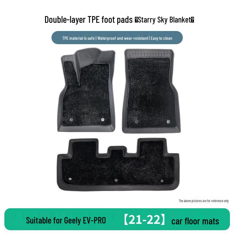 Anti-Slip TPE Car Floor Mats for Geely Emgrand EV-PRO 2021-2022 Models