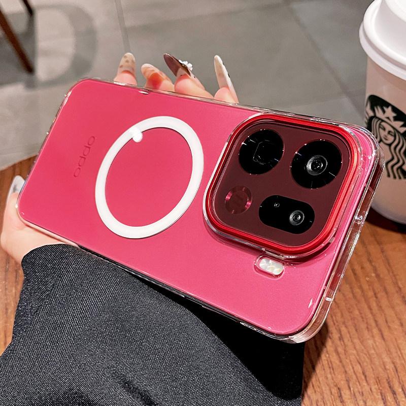 Magnetic Case For Oppo Find X9 Pro Case PC Transparent Hard Cover Fashion Simple And Lightweight Shell Shockproof Bumper