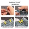 2Pcs Pearl Butterfly Adjustable Pant Waist Tightener Jeans Alloy Button No Sewing Required Easy To Install Accessory Pins