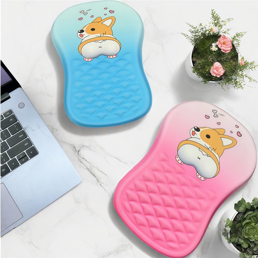 New Ergonomic Mouse Pad Comfortable Wrist Support Durable Non Slip High Elastic Memory Cotton Mousepad For PC Laptop Computer