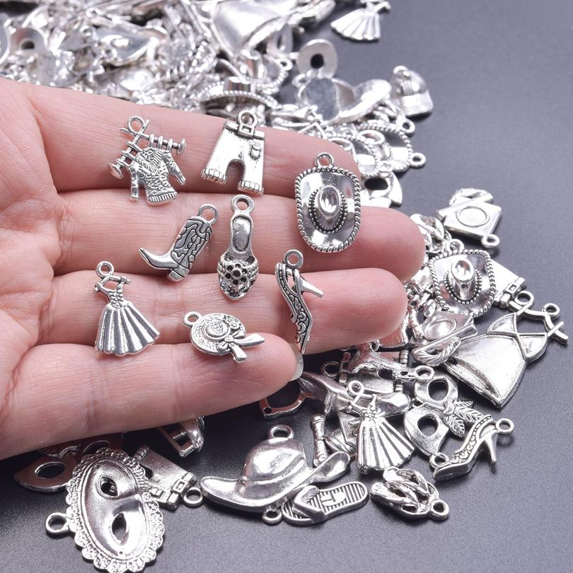 10 Stück/Los Verschiedene Metall Zufällige Mischung Pferd Schwert Kreuz Anhänger Charms Für Schmuckherstellung Zubehör DIY Ohrringe Armband Anhänger