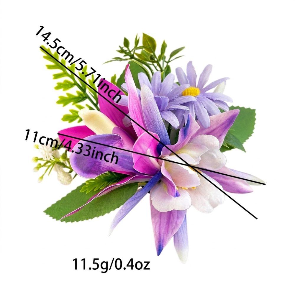 Versatile Floral Hair Clips Artificial Floral Hair Claw Colorful Flower Hairpin  Beach Outfits