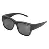 Oversized Sunglasses Fit Over Glasses PC Non Slip UV Protection Sun Glasses Black