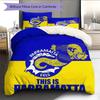 Biancheria da letto con motivo Parramatta Eels Decorazione per la casa Regalo di compleanno e festa (1 * copripiumino + 2 * federa, senza nucleo)