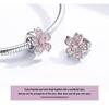 Yinziyun Cherry Blossom Silicone S925 Silver Beads for DIY Fashion Bracelets (SCC1291)