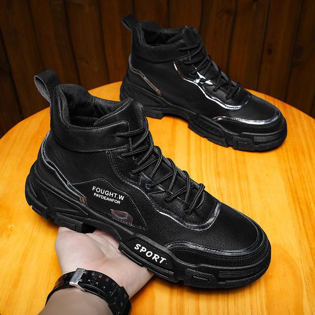 

Британская обувь Martin Boots Men Autumn New Personality Trend Casual Boots High-Top Tooling Winter Shoes Tide Platform Boots 42