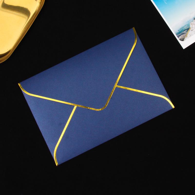 A5 Gold-Edged Pearlescent Invitation Envelope with Logo Print Capability