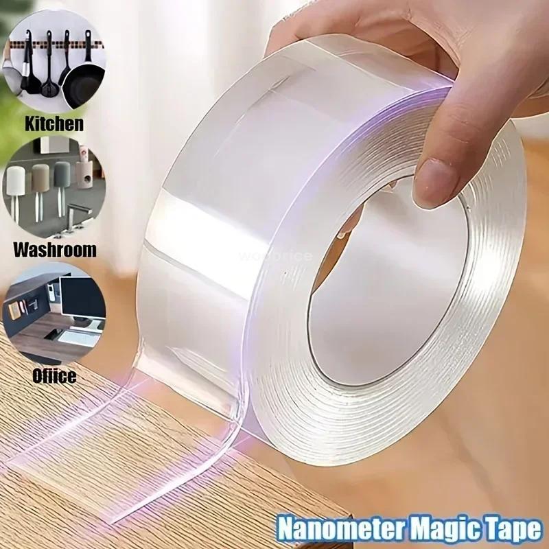 5m 10m Double Contact Nano Tape Powerful Extra Strong Sided Adhesive for Kitchen and Bathroom Waterproof and Cleanable Tool