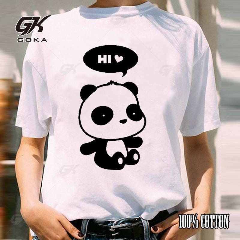 

Женская графическая новая футболка с пандой, буквой, животным, летняя хлопковая футболка для девочки, футболки с коротким рукавом в стиле 90-х, женская одежда с принтом, топы для отпуска, футболки 4XL