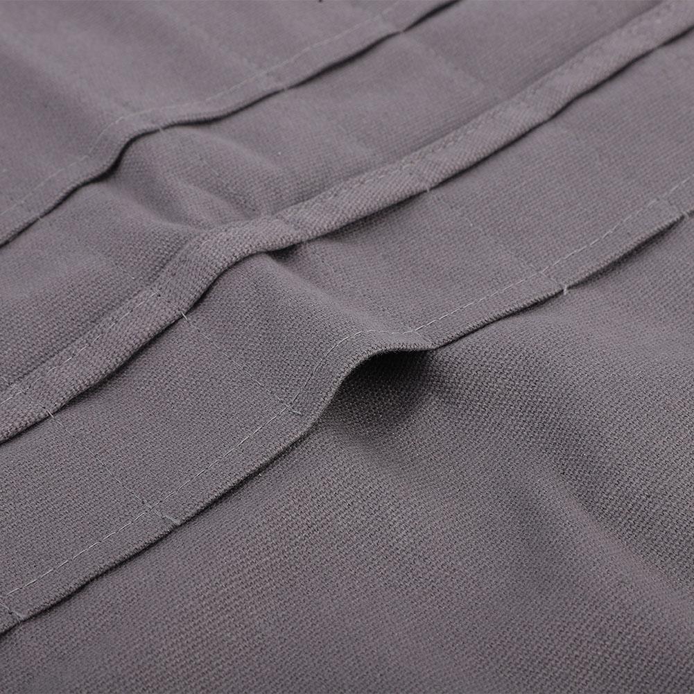 Gray Canvas Paintbrush Holder Paint Pen Roll Up Bag Case Stationery Pen Storage Pouch