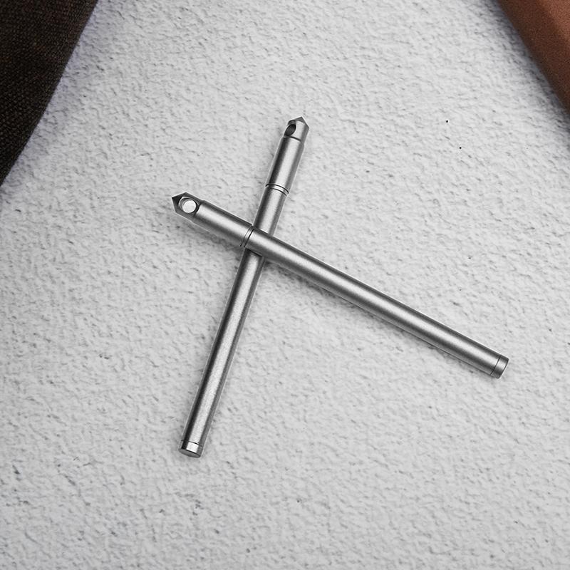 Przenośny mini długopis z tytanu, gadżet EDC, brelok do kluczy, na kemping, piesze wycieczki, gadżet survivalowy