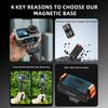 FLYMILE For DJI Osmo Action 5 Pro/Action 4 Magnetic Mount 1/4 Quick Release Base with Dual Expansion Ports