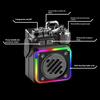 Portable Wireless Speaker with Dynamic lighting Lighting Permanent Metal Housing Long Amusement High Quality Sound