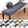 Elastic Jacquard Dining Bench Cover Living Room Anti-Dust Removable Long Bench Slipcover Washable Piano Bench Seat Protector