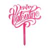 5PCS Acrylic Cake Topper Happy Valentine's Day Cupcake Topper for Wedding Party Cake Decorations Love Heart Dessert Decoration