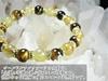 Kanaishi x Wealth Bracelet Gold Rutilated Quartz Eye Bracelet for Power Natural Crushed [Wealth ] Tiger's Men, Stone, Stone, 9mm-10mm [Purification,