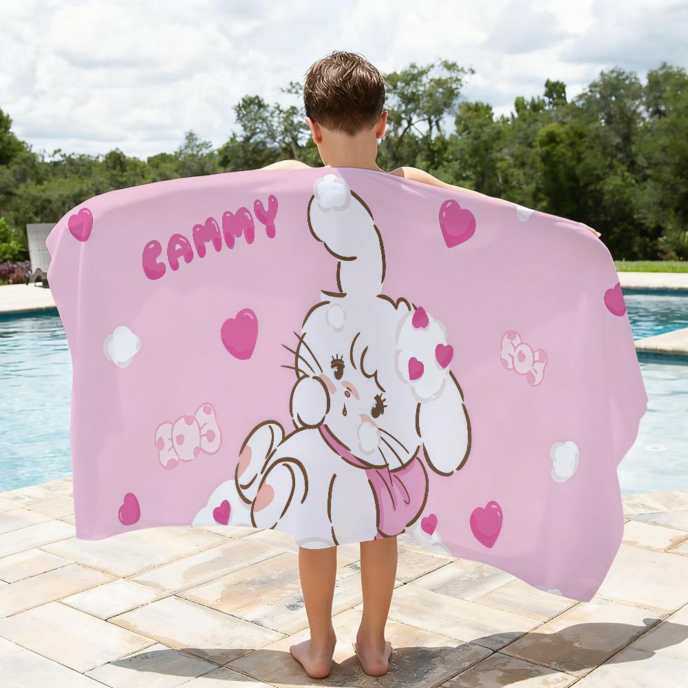 Cartoon Mikko Cat Cute Towel Quick Drying Beach Towels Are Suitable For Swimming Pools Camping Yoga And The Gym