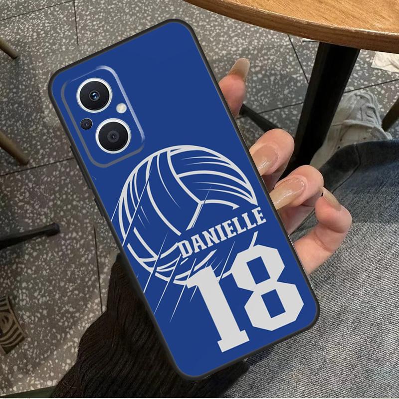 Personalised Name Football Volleyball Case For OPPO Reno 8 7 6 5 4 Lite 2Z 4Z 5Z 8T 10 OPPO Find X5 X6 Pro X2 Lite X3 Neo Cover
