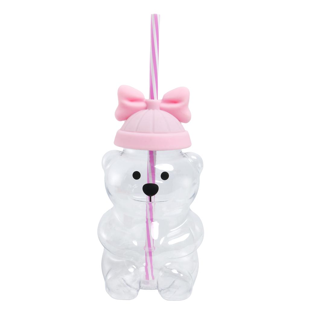 Bär Strohbecher Niedlicher Bär Glasbecher Haushalts Saft- & Getränkebecher