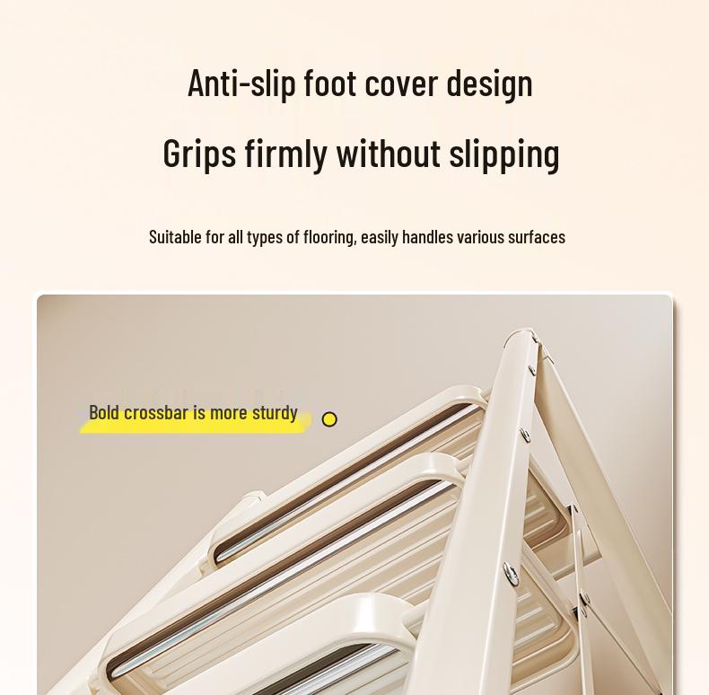 Telescopic A-Frame Folding Ladder - Indoor Multifunctional Ladder Stool with 3 or 4 Steps for Housewarming or Climbing Needs.