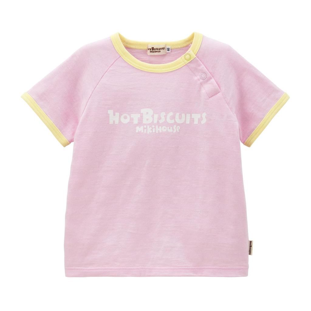 MIKI HOUSE HOT BISCUITS Short Sleeve Boys and T-Shirt, Girls, Baby, Pink, 100cm, 72-5202-686