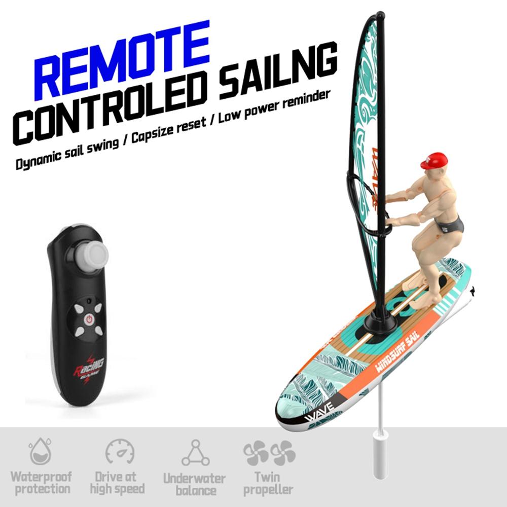 

HC-811 Remote Control Sailboat Racing Surfing Yacht Competition Watercraft for Indoor Outdoor Blue