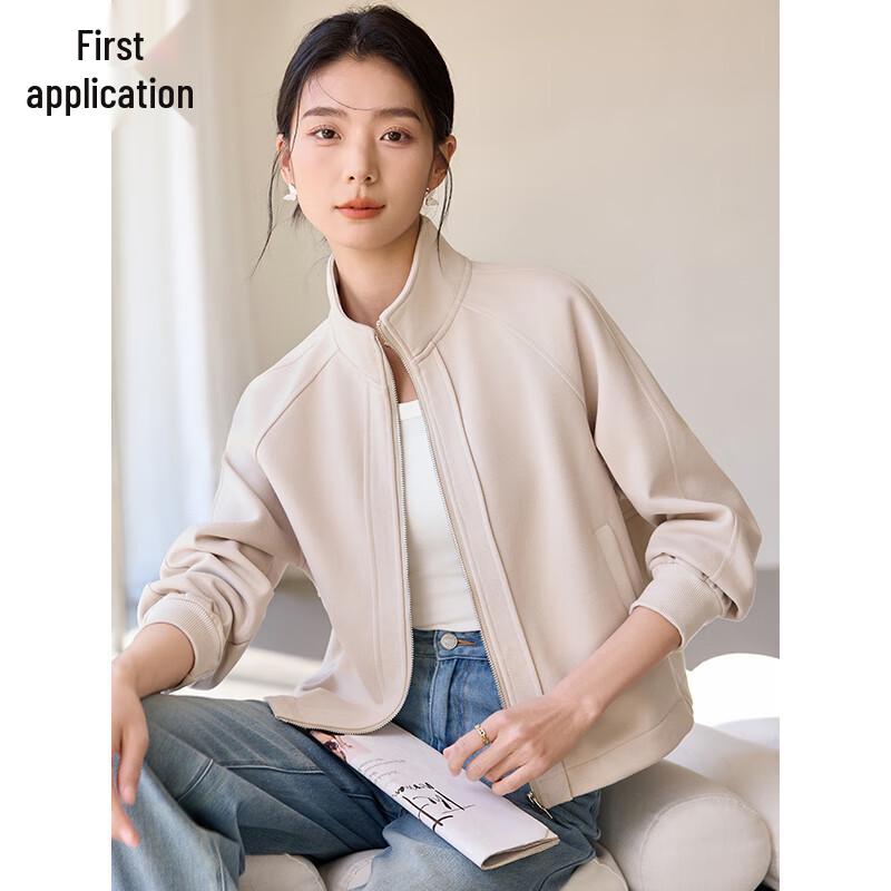 

Women s Korean Style Stand Collar Sweatshirt Jacket S