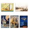 Egyptian Ship Under Full Sail View On the Nile Ferry To Giza Illustration by David Roberts Metal Mural Printed Tin Sign Poster