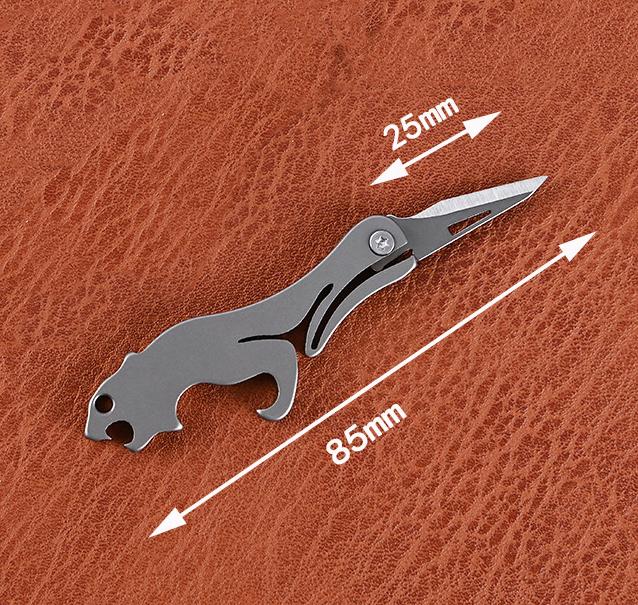 Pure Titanium Mini Knife Demolition Express Knives Keychain Pendant Letter Opener Unboxing Knife Portable EDC Tool