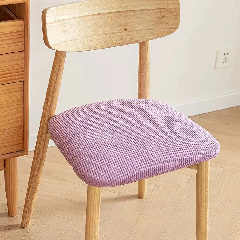 1PC Spandex Jacquard Chair Cushion Cover Dust-proof Dining Room Upholstered Cushion Cover Seat  Protector Kitchens Home Decor