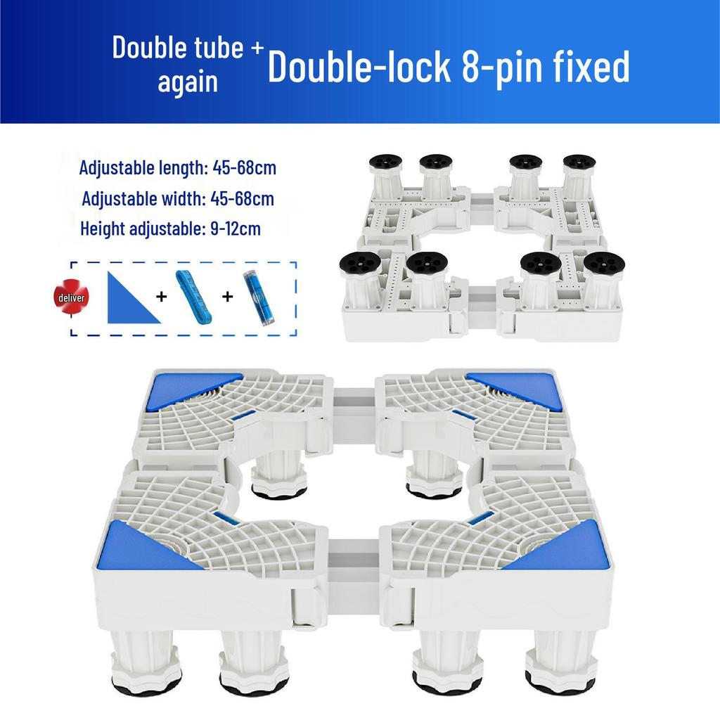 Adjustable Moisture-Proof Washing Machine Stand with Drum Impeller