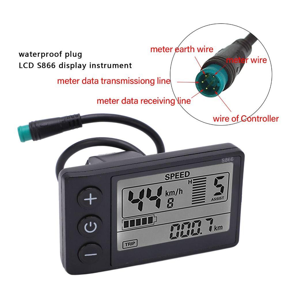 Water-impermeable Electric Bicycle LCD Display 5 Pin Control Panel  Electric Scooter
