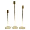 3sets Gold Taper Candle Holder 6cm Candle Holder Set Pillar Candle Holder  Home Table Decoration