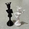 2pcs 3D Printed Desktop Ornaments Sculpture Queen King Statue Funny Persons Figurine  Office