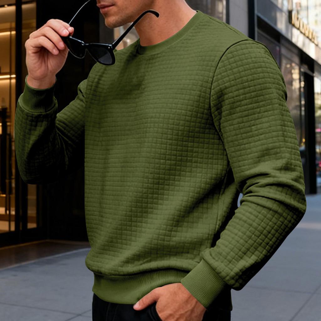 Men's Casual Loose Long,sleeved Round Neck Sweatshirt