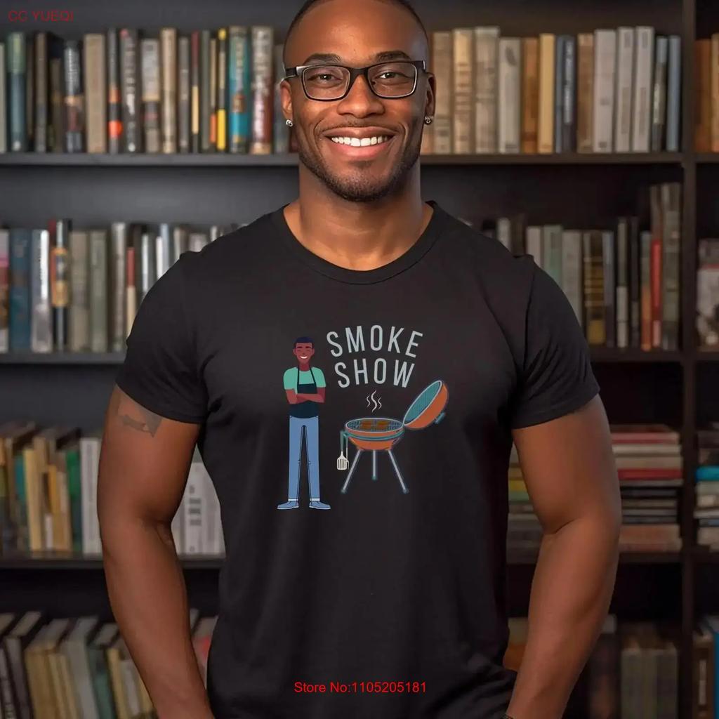 Smoke Show Funny Dad T Shirt for Fathers Day Dark Complexion Grilling Humor vintage Washed Stylish Unisex homme graphic Soft