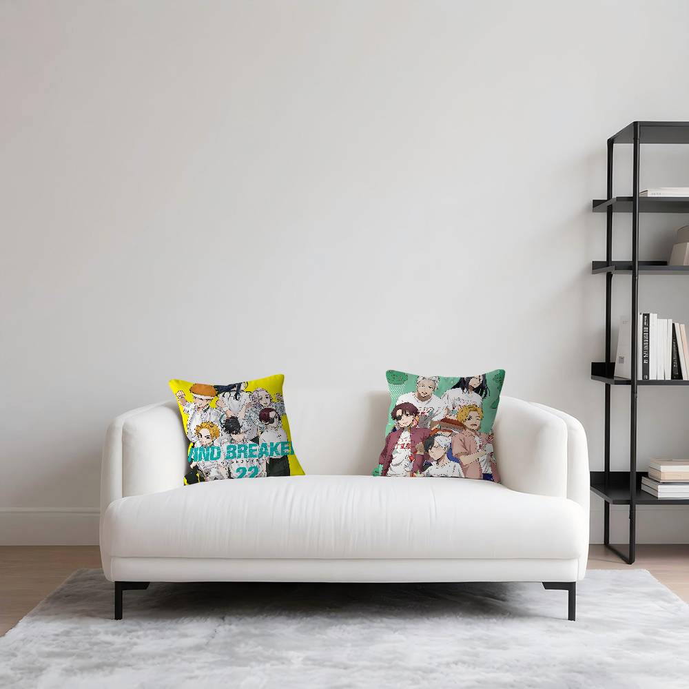 WIND Anime BREAKER Büro Kissenbezug Autokissenbezug 45X45CM Lendenkissenbezug Sofakissenbezug