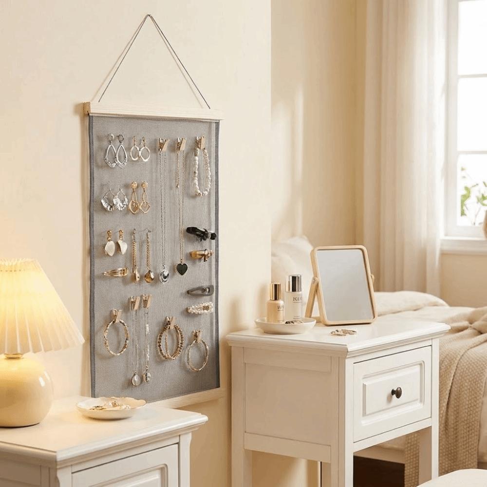Large Capacity Hanging Earring Display Rack Mesh Grid Mesh Display Rack Living Room