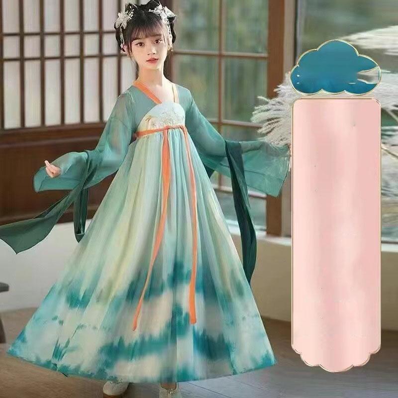 Retro Çin Hanfu Elbisesi Taklit Çin Tang Hanedanı Kız Elbisesi