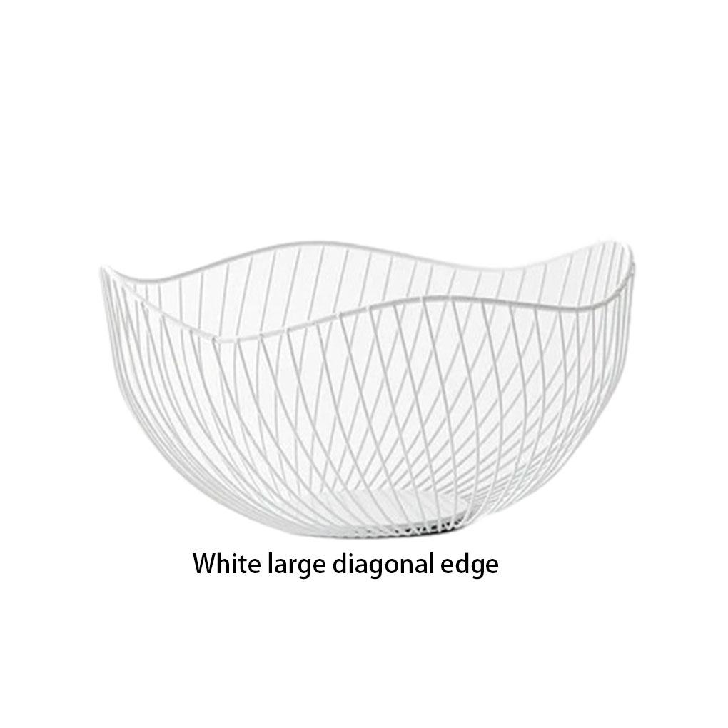 Metal Fruit Basket Wide Application Modern Style Large Capacity Metal Fruit Baskets Metal Fruit Bowl